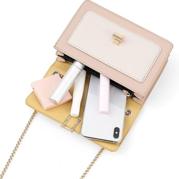 Color-Block Crossbody Bags for Women Leather Cross Body Purses Cute Designer Han - Picture 9 of 9